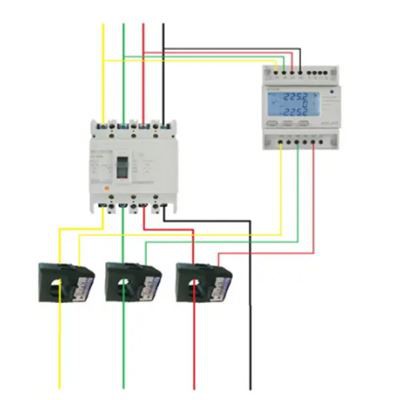 2.Acrel CT input three phase watt meter connection